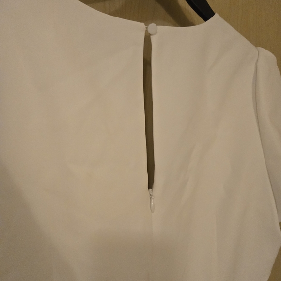 NWOT Milly White V-Neck Formal Dress (10) - Picture 4 of 4
